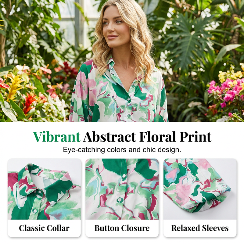 👚 Set bluză cu imprimeu + pantaloni largi pentru femei – stil lejer, confortabil, potrivit pentru orice ocazie. 🌸 Plată la livrare!
