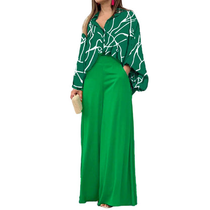 👚 Set bluză cu imprimeu + pantaloni largi pentru femei – stil lejer, confortabil, potrivit pentru orice ocazie. 🌸 Plată la livrare!