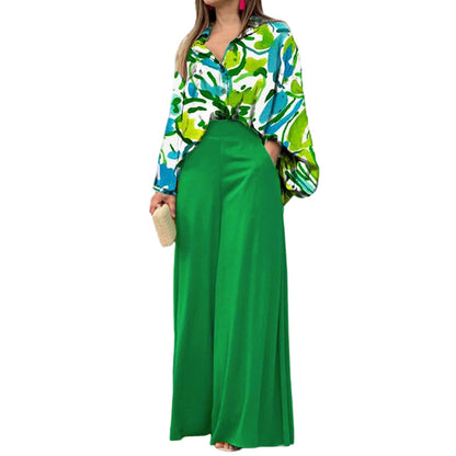 👚 Set bluză cu imprimeu + pantaloni largi pentru femei – stil lejer, confortabil, potrivit pentru orice ocazie. 🌸 Plată la livrare!