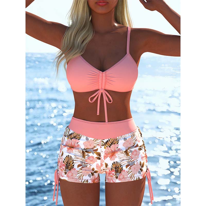 🌈 Set costum de baie colorat, două piese cu fundițe – drăguț, confortabil, perfect pentru vară! 👙 Plată la livrare!