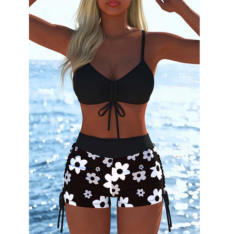 🌈 Set costum de baie colorat, două piese cu fundițe – drăguț, confortabil, perfect pentru vară! 👙 Plată la livrare!
