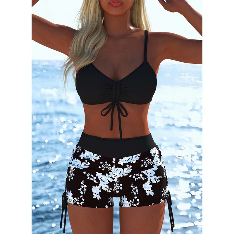 🌈 Set costum de baie colorat, două piese cu fundițe – drăguț, confortabil, perfect pentru vară! 👙 Plată la livrare!