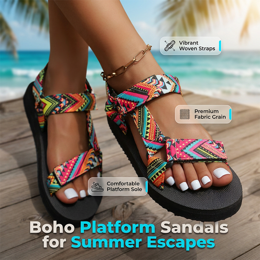 👡 Sandale cu platformă pentru femei, cu curele Velcro – confortabile, reglabile, perfecte pentru vară. 🌸 Plată la livrare!
