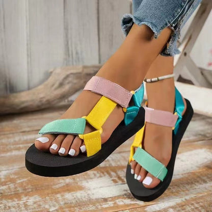 👡 Sandale cu platformă pentru femei, cu curele Velcro – confortabile, reglabile, perfecte pentru vară. 🌸 Plată la livrare!