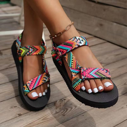 👡 Sandale cu platformă pentru femei, cu curele Velcro – confortabile, reglabile, perfecte pentru vară. 🌸 Plată la livrare!