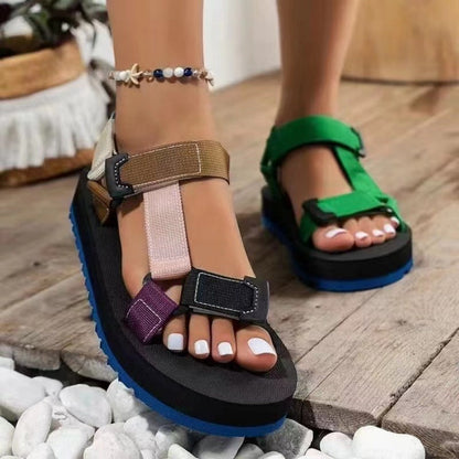 👡 Sandale cu platformă pentru femei, cu curele Velcro – confortabile, reglabile, perfecte pentru vară. 🌸 Plată la livrare!
