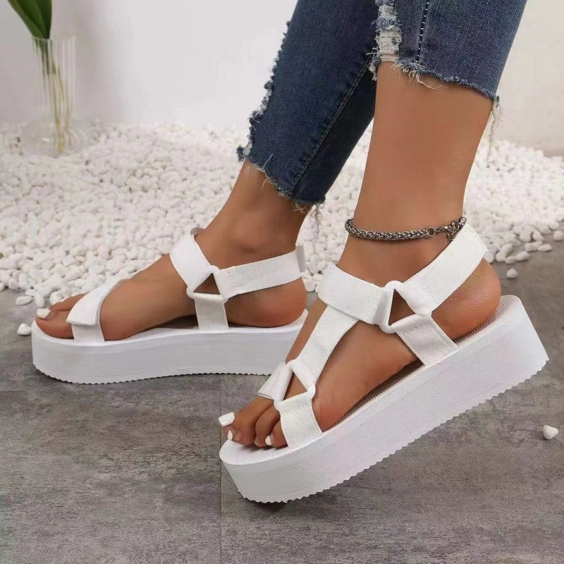 👡 Sandale cu platformă pentru femei, cu curele Velcro – confortabile, reglabile, perfecte pentru vară. 🌸 Plată la livrare!
