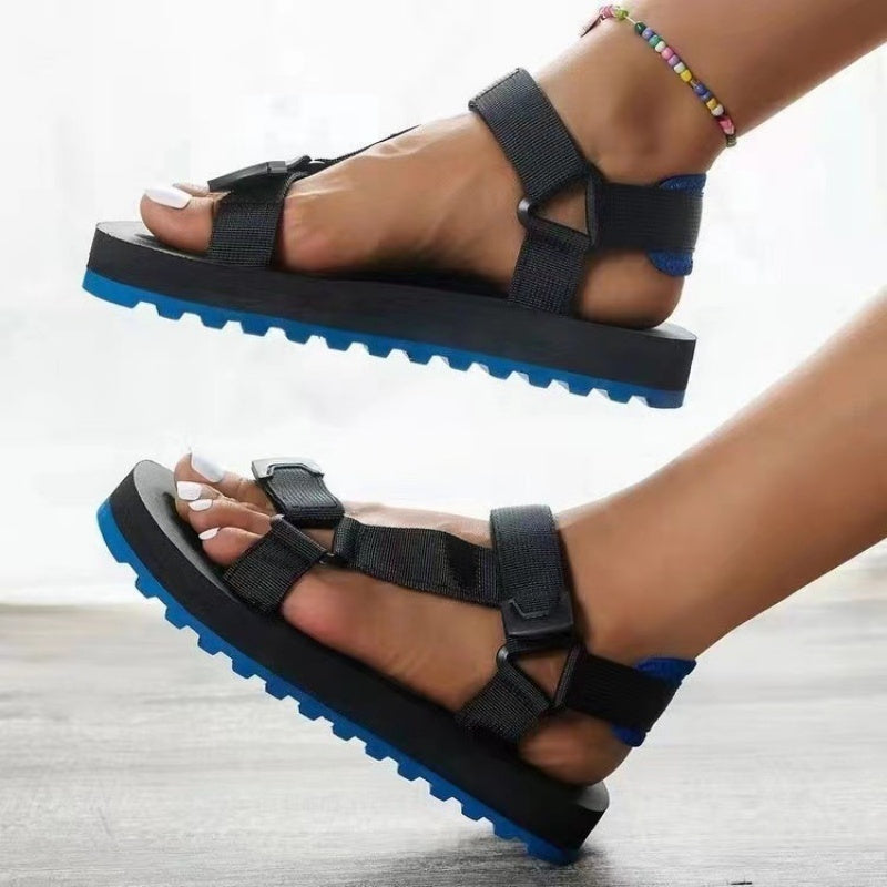 👡 Sandale cu platformă pentru femei, cu curele Velcro – confortabile, reglabile, perfecte pentru vară. 🌸 Plată la livrare!
