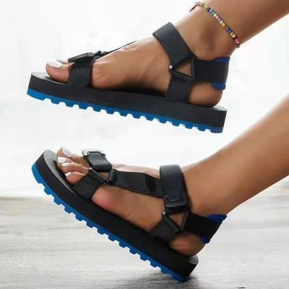 👡 Sandale cu platformă pentru femei, cu curele Velcro – confortabile, reglabile, perfecte pentru vară. 🌸 Plată la livrare!
