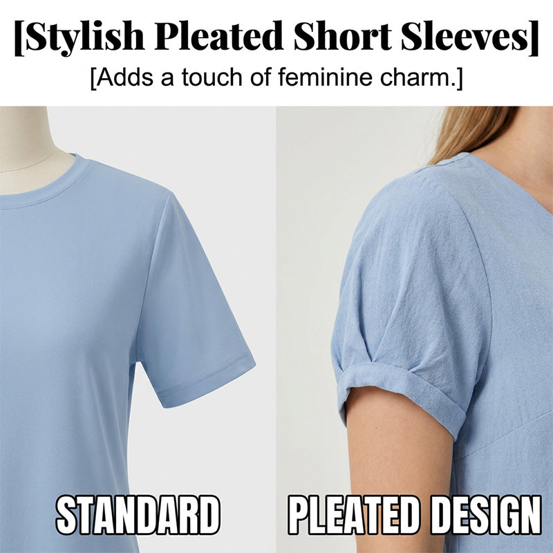 👚 Cămașă pentru femei din bumbac și in – retro, mânecă scurtă, lejeră și respirabilă. 🌿 Plată la livrare!