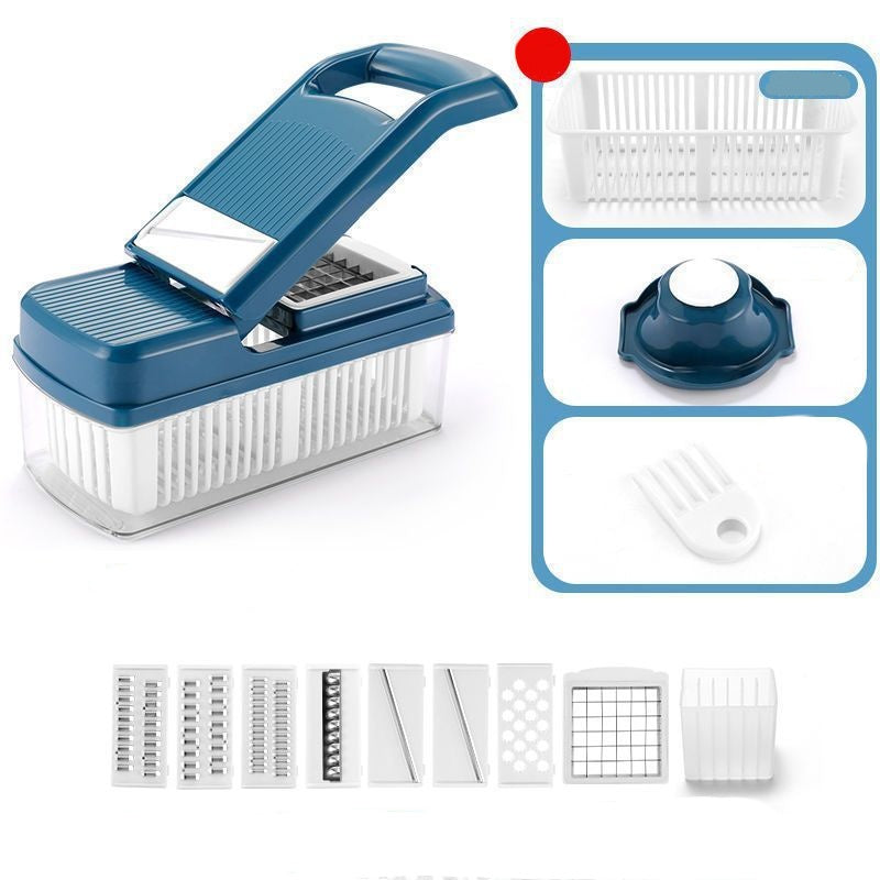 💖 Tocător multifuncțional pentru alimente, cu recipient – taie, mărunțește, mixează rapid. 🔪 Plată la livrare!