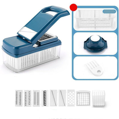 💖 Tocător multifuncțional pentru alimente, cu recipient – taie, mărunțește, mixează rapid. 🔪 Plată la livrare!
