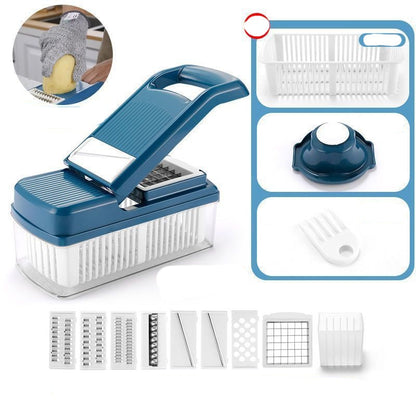💖 Tocător multifuncțional pentru alimente, cu recipient – taie, mărunțește, mixează rapid. 🔪 Plată la livrare!