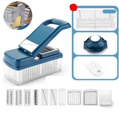 💖 Tocător multifuncțional pentru alimente, cu recipient – taie, mărunțește, mixează rapid. 🔪 Plată la livrare!
