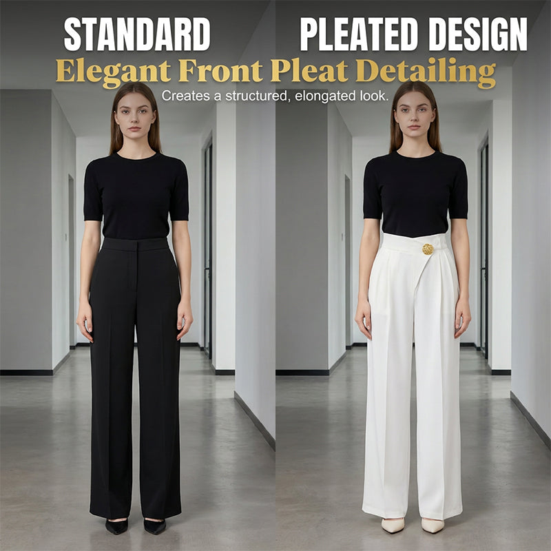 🔥 Pantaloni largi cu talie înaltă pentru femei – comozi și stilati pentru orice zi! ⚡ Livrare rapidă în România – comandă acum!