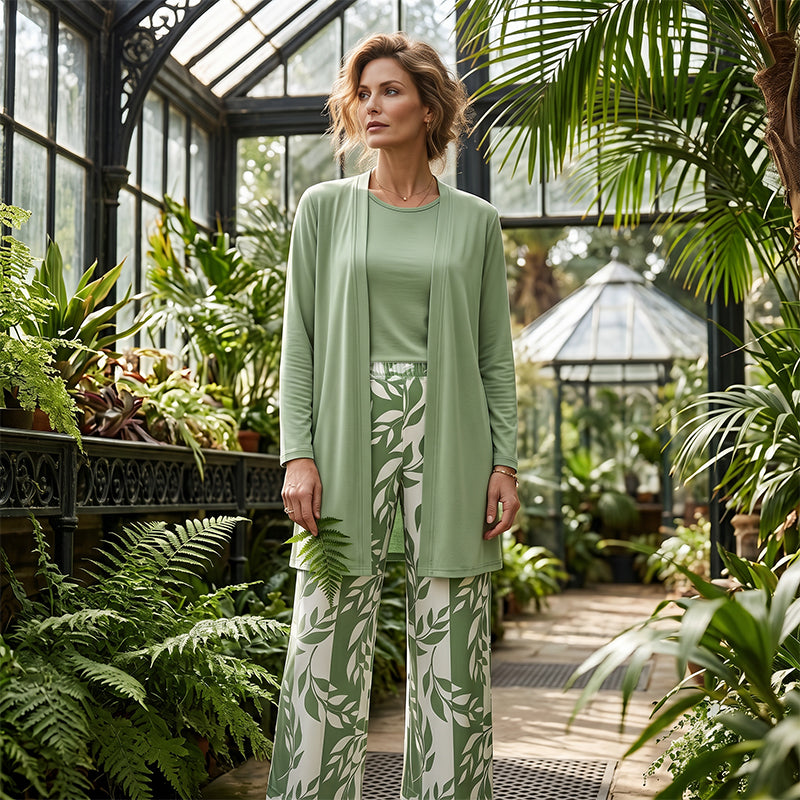 🌸SET FLORAL – Mâneci lungi + pantaloni. Arăti impecabil fără să combini nimic. Stoc limitat!
