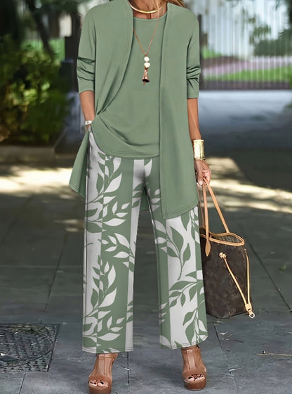 🌸SET FLORAL – Mâneci lungi + pantaloni. Arăti impecabil fără să combini nimic. Stoc limitat!