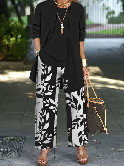 🌸SET FLORAL – Mâneci lungi + pantaloni. Arăti impecabil fără să combini nimic. Stoc limitat!
