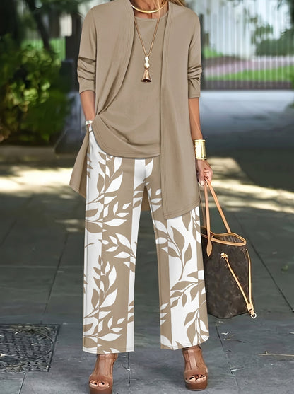 🌸SET FLORAL – Mâneci lungi + pantaloni. Arăti impecabil fără să combini nimic. Stoc limitat!