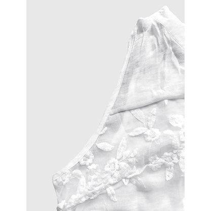 👚ROMANTICĂ ȘI FEMININĂ: Cămașă fără mâneci – imprimeu floral + dantelă. Arăți superb fără efort!