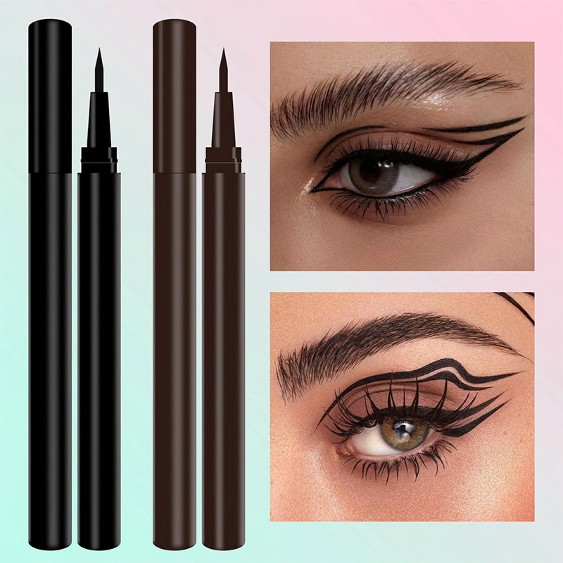 ✨ Eyeliner lichid cu vârf ultra-subțire – desenează linii precise, rezistent la apă. 👁️ Plată la livrare!