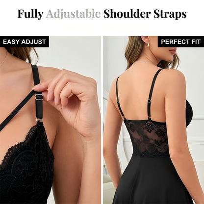 😍❤️ Rochiță de noapte tip cămașă – sexy și confortabilă!