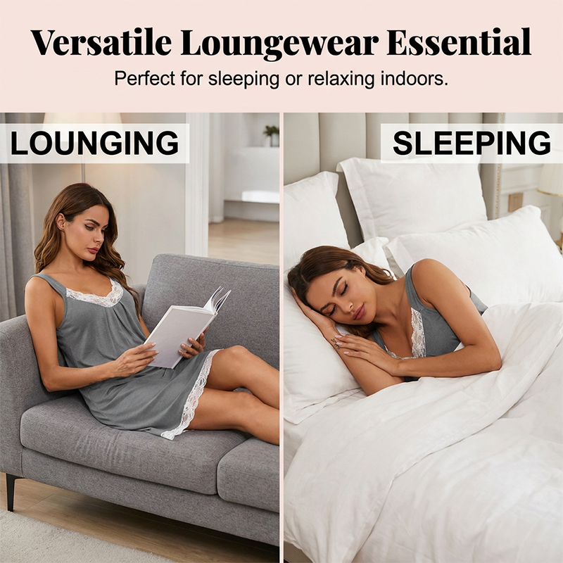 😍 Rochiță de noapte cu dantelă + decolteu în V – Senzuală și feminină. Click rapid!
