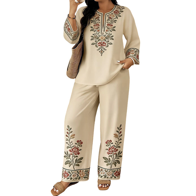 🚨 SET TREND: BLUZĂ LUNGĂ + PANTALONI WIDE – Stoc limitat în RO!