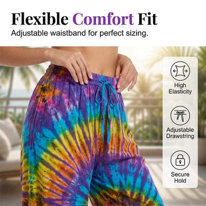 🌈 Pantaloni harem tie-dye – comozi și artistici – Stil unic pentru tine. Stoc limitat!