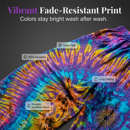 🌈 Pantaloni harem tie-dye – comozi și artistici – Stil unic pentru tine. Stoc limitat!