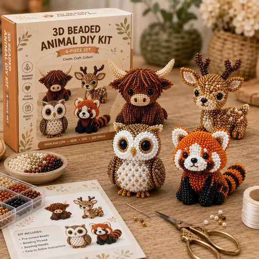 🧵✨ Distracție creativă pentru copii! Set animale 3D din mărgele – mic, drăguț și ușor de făcut. Ofertă limitată!