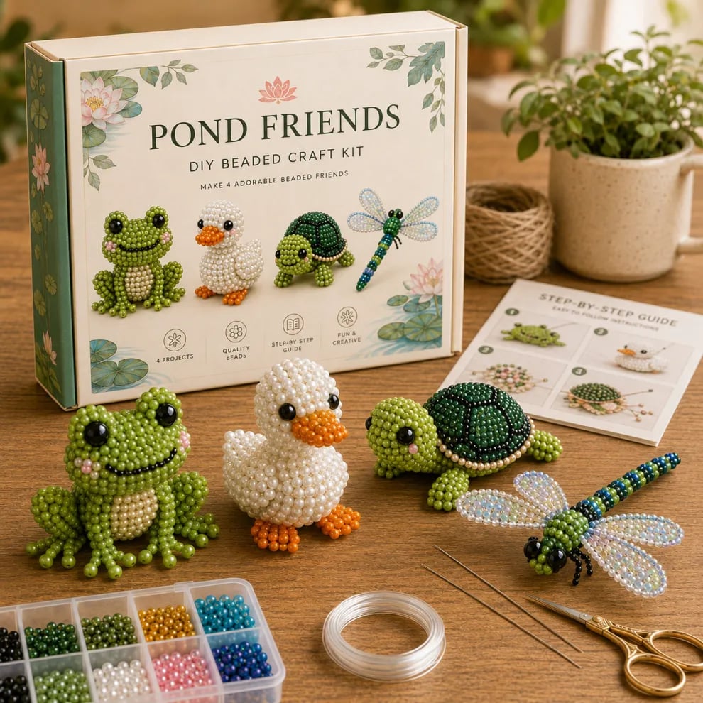 🧵✨ Distracție creativă pentru copii! Set animale 3D din mărgele – mic, drăguț și ușor de făcut. Ofertă limitată!