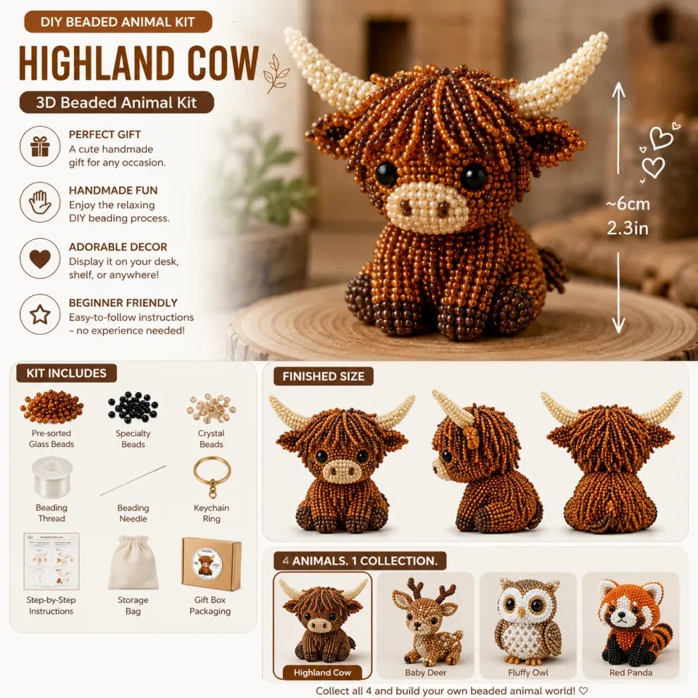 🧵✨ Distracție creativă pentru copii! Set animale 3D din mărgele – mic, drăguț și ușor de făcut. Ofertă limitată!