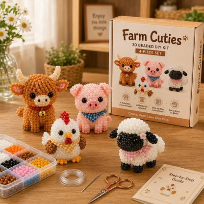 🧵✨ Distracție creativă pentru copii! Set animale 3D din mărgele – mic, drăguț și ușor de făcut. Ofertă limitată!