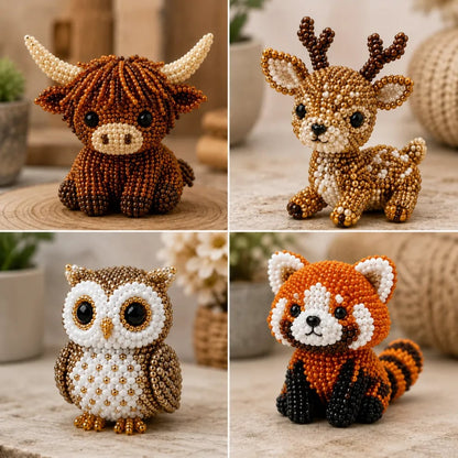 🧵✨ Distracție creativă pentru copii! Set animale 3D din mărgele – mic, drăguț și ușor de făcut. Ofertă limitată!