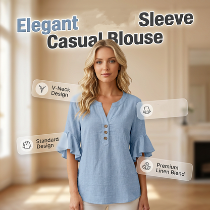 ✨ Decolteu în V, culoare uni, stil casual – bluza pe care o vei purta în fiecare săptămână.