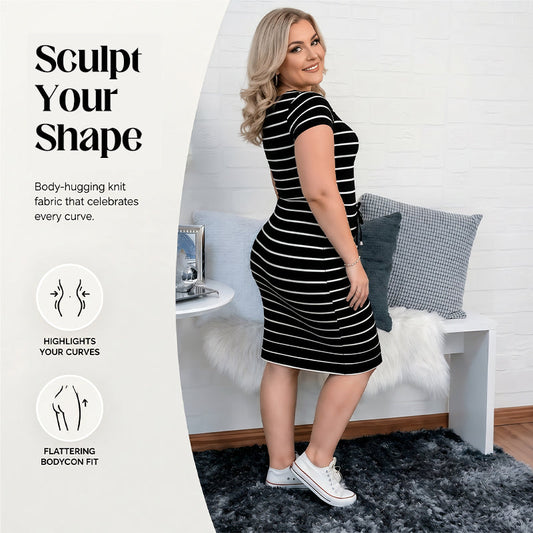 😊👗 Rochie de vară cu dungi și buzunare – stil lejer și practic! 😍