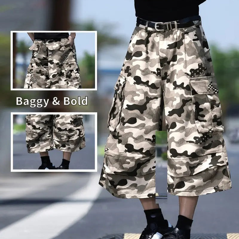 ⛺️ Șorturi cargo camuflate – unisex, comozi și în tendințe! 😎