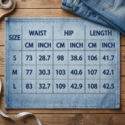 🎉 Vânzare limitată! Blugi cu talie largă și strasuri – stil premium la preț redus!