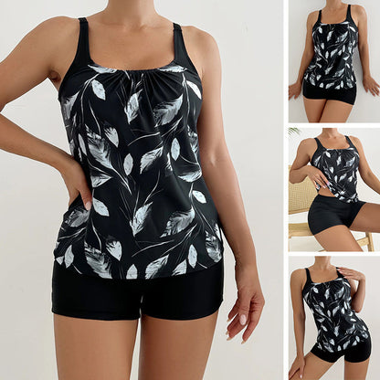 👙 Evidențiază-ți formele! Costum de baie două piese imprimat – talie înaltă, control abdominal. ✨ Plată la livrare!