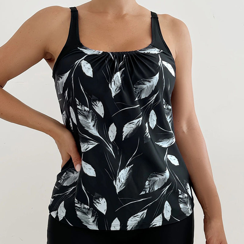 👙 Evidențiază-ți formele! Costum de baie două piese imprimat – talie înaltă, control abdominal. ✨ Plată la livrare!
