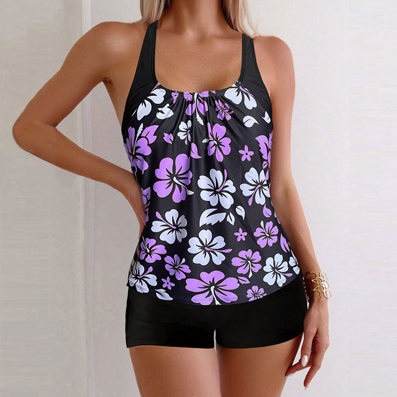 👙 Evidențiază-ți formele! Costum de baie două piese imprimat – talie înaltă, control abdominal. ✨ Plată la livrare!