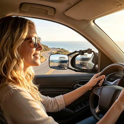 🚗 Vezi tot ce tractezi, fără unghiuri moarte! Oglindă laterală extensibilă și reglabilă pentru remorcă – siguranță maximă la manevre. ✅ Plătești la livrare. Comandă acum!