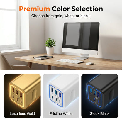 🔥 Super încărcător 50W cu 6 porturi – 3 USB‑C + 3 USB‑A. Încarcă telefon, tabletă, laptop simultan. ✅ Plată la livrare!