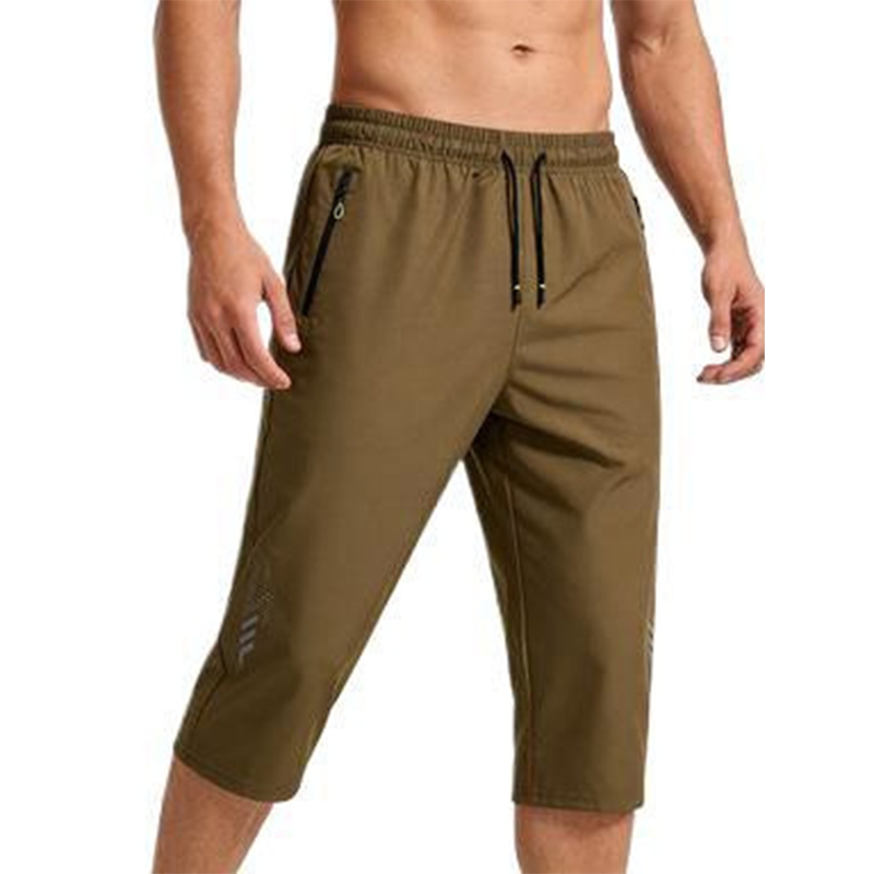 📢 REDUCERE 40%! ⏰ Pantaloni scurți 3/4 pentru bărbați, cu uscare rapidă, tip jogger – comozi, perfecți pentru vară! ✅ Plată la livrare!
