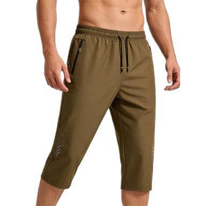 📢 REDUCERE 40%! ⏰ Pantaloni scurți 3/4 pentru bărbați, cu uscare rapidă, tip jogger – comozi, perfecți pentru vară! ✅ Plată la livrare!