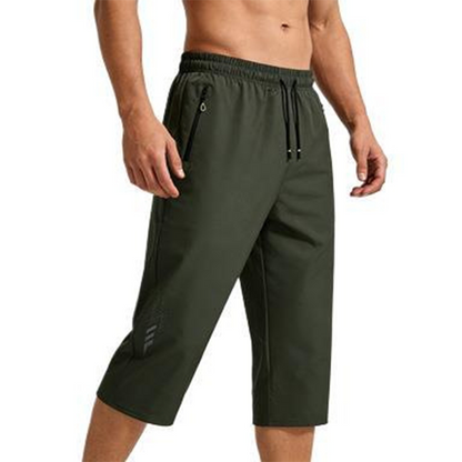 📢 REDUCERE 40%! ⏰ Pantaloni scurți 3/4 pentru bărbați, cu uscare rapidă, tip jogger – comozi, perfecți pentru vară! ✅ Plată la livrare!