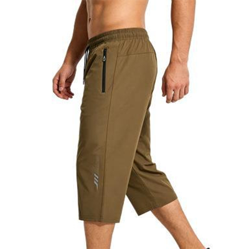 📢 REDUCERE 40%! ⏰ Pantaloni scurți 3/4 pentru bărbați, cu uscare rapidă, tip jogger – comozi, perfecți pentru vară! ✅ Plată la livrare!