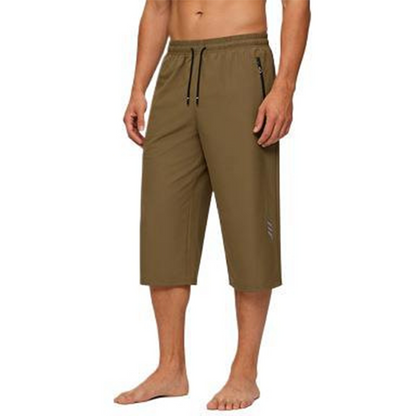 📢 REDUCERE 40%! ⏰ Pantaloni scurți 3/4 pentru bărbați, cu uscare rapidă, tip jogger – comozi, perfecți pentru vară! ✅ Plată la livrare!