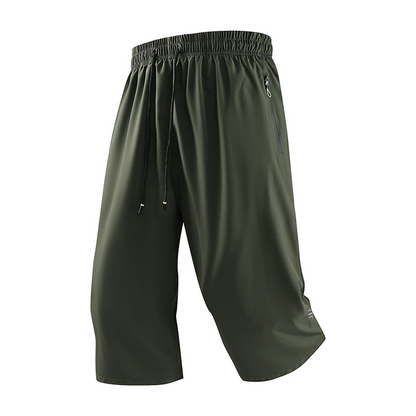 📢 REDUCERE 40%! ⏰ Pantaloni scurți 3/4 pentru bărbați, cu uscare rapidă, tip jogger – comozi, perfecți pentru vară! ✅ Plată la livrare!